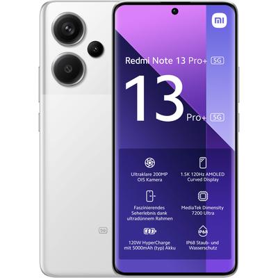 XIAOMI Smartphone "Redmi Note 13 Pro+ 5G 12+512GB", weiß (moonlight weiß), 512 GB, Mobiltelefone Image