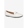 Wide Width Women's Meera Flat by Easy Street in White (Size 8 W)