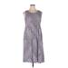 Croft & Barrow Casual Dress - A-Line Crew Neck Sleeveless: Purple Dresses - Women's Size X-Large