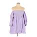 Kourt Casual Dress - A-Line Off The Shoulder 3/4 sleeves: Purple Dresses - Women's Size X-Large