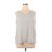 Maurices Sleeveless Blouse: Gray Tops - Women's Size X-Large