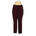 J.Jill Casual Pants - High Rise Boot Cut Boyfriend: Burgundy Bottoms - Women's Size Large