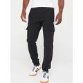 adidas Originals Men's Essential Trefoil Cargo Pants - Black/White, Black/White, Size 2Xl, Men