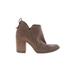 Madden Girl Ankle Boots: Brown Solid Shoes - Women's Size 8 - Round Toe