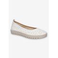 Wide Width Women's Nitza Flat by Easy Street in White (Size 11 W)