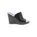 Cole Haan Mule/Clog: Slip-on Wedge Casual Black Print Shoes - Women's Size 9 - Open Toe