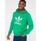 adidas Originals Mens Trefoil Hoody - Green, Green, Size L, Men