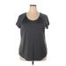 Reebok Active T-Shirt: Gray Activewear - Women's Size 1X