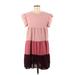 Shein Casual Dress - Mini Crew Neck Short sleeves: Pink Dresses - Women's Size 6