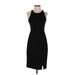 Banana Republic Casual Dress - Sheath Crew Neck Sleeveless: Black Print Dresses - Women's Size 2 Petite