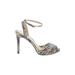 Lauren by Ralph Lauren Heels: Ivory Snake Print Shoes - Women's Size 9 1/2 - Open Toe