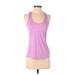 Athleta Active Tank Top: Pink Color Block Activewear - Women's Size X-Small