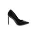 Steve Madden Heels: Slip-on Stilleto Cocktail Party Black Solid Shoes - Women's Size 7 1/2 - Pointed Toe