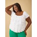Plus Size Ruffled Off The Shoulder Knit Top