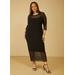 Plus Size Layered Maxi Bodycon Dress