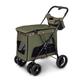 Pet Dog Stroller, Pet Strolling Cart Ventilated Foldable Dog Stroller with 4 Wheels,Zipper Entry for Medium to Large Dogs,Fit Dogs Up to 30 Kg,ArmyGreen