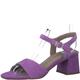 Tamaris Damen Sandalen mit Absatz Leder Blockabsatz Sommer; LIGHT PURPLE/lila; 40 EU