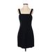 Club Monaco Casual Dress - Party Square Sleeveless: Black Solid Dresses - Women's Size 0