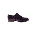 Miz Mooz Flats: Slip-on Chunky Heel Casual Purple Solid Shoes - Women's Size 8 - Round Toe