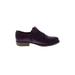 Miz Mooz Flats: Slip-on Chunky Heel Casual Purple Solid Shoes - Women's Size 8 - Round Toe