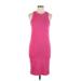 Old Navy Casual Dress - Bodycon High Neck Sleeveless: Pink Solid Dresses - Women's Size Large Tall