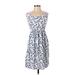 Maison Jules Casual Dress - A-Line Scoop Neck Sleeveless: Blue Dresses - Women's Size 2X-Small