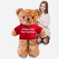 JABECODIFA Personalised Giant Teddy Bear 50 inch as Personalised Gifts for Her, Personalised Big Teddy Bear Stuffed with Text as Anniversary Birthday Gifts Big Valentines Teddy Bear (50-IN-Text)