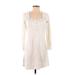 La Perla Studio Casual Dress - Shift: Ivory Solid Dresses - Women's Size 2