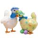 2024 Easter Plush Chicken - Interactive Singing Laying Egg Hen Toy - Electric Crazy Plush Toy with Musical Dancing Fun and Entertaining Plush Musical Toy (White + Yellow)