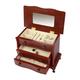 NOALED Makeup Box Wooden Jewelry Storage Box Multifunctional Solid Wood Jewellery Box Wooden Vintage Storage Box Jewellery Box