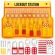 Yaocom Lockout Tagout Kits, Lockout Tagout Station with Loto Devices Includes 10 Padlocks 4 Steel Hasps 20 Do Not Operate Tags Lockout Tagout Safety Tools for Industrial, Electric Power, Machinery