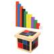 F Fityle Wooden Cube Toy, Kid Math Learn Toys, Preschool Early Learning Tool Toys, Interactive Toy for Kids Boys Girls, Trinomial Cube
