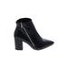 Wild Diva Ankle Boots: Black Solid Shoes - Women's Size 7 - Pointed Toe