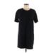 Madewell Casual Dress - Mini Crew Neck Short sleeves: Black Print Dresses - Women's Size Medium