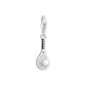 THOMAS SABO Tennis Racket Charm with White Pearl Silver, Sterling Silver