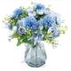 SmPinnaA Artificial Flowers for Decoration 4pcs Artificial Flowers Bouquet with Vase Artificial Silk Peony Hydrangea Flowers for Flower Centerpieces Home Decor Artificial Flowers Plants