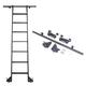 3.3ft-20ft Rolling Ladder Track Kit (No Ladder), Library Sliding Ladder Hardware Kit, Rolling Ladder Hanging Track Kit, for Bookcase, Office, Loft (Size : 200cm(6.6ft) track kit)