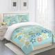 Single Duvet Cover Set Blue Floral Duvet Sets Soft Bedding Microfiber Fluffy Duvet Cover Easy Care,Bedroom Quilt Cover Set,Duvet Set Boys,Duvet Covers Girls