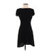 Ann Taylor LOFT Casual Dress - Mini: Black Solid Dresses - Women's Size 2 Petite