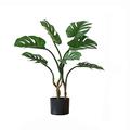 Artificial Bonsai Tree Artificial Monstera Tree,Faux Turtle Leaf Fake Tropical Monstera Tree Imitation Leaf,Artificial Plants for Garden Office Decoration Simulation Bonsai Trees