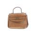 A New Day Satchel: Embossed Tan Solid Bags