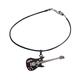 HAODUOO Necklace Long Chain Y Necklace for Women Girl Guitar Necklace for Men Women Stainless Steel Necklace in Silver Gold/Black Blue Tone Gift for Music Lover Choker Necklaces for Men Boy