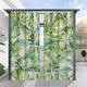 SYHIEGO Leaf Gazebo Blackout Curtains Waterproof Outdoor Curtains Green Pergola Curtains Eyelet Thermal Curtains Garden Curtains for Pergola Patio, 70" x 84", 2 Panels