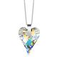 MATERIA by Matthias Wagner Heart pendant with necklace 925 silver for women 42-45 cm long, Glass