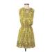 Banana Republic Casual Dress - Mini High Neck Sleeveless: Green Dresses - Women's Size 2X-Small Petite