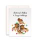 Capybara Holiday Cards For Friends - Hot Spring Bathing Capy Family Funny Christmas Card Set Happy New Year From Baby -Liyana Studio