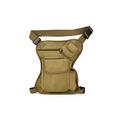 HJGTTTBN Fanny Pack Simple Atmosphere Canvas Waist Thigh Sling Bag Motorcycle Riding Men's Waist Bag (Color : Khaki)