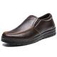 HJGTTTBN Leather Shoes Men Men's Leather Shoes, Soft and Comfortable Business Shoes Super Light Shoes Casual Leather Shoes (Color : Brown, Size : 6.5)