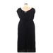 Torrid Casual Dress - Midi V Neck Sleeveless: Black Solid Dresses - Women's Size 3X Plus