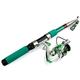 Reel and Fishing Rod Combo Mini Short Telescopic Fishing Rods Travel Fishing Rod and Reel Combo Set 1.8-3.6M Fishing Rod for Travel Fishing Rod (Bundles : 1.8M Rod - 1000 Reel, Color : Silver